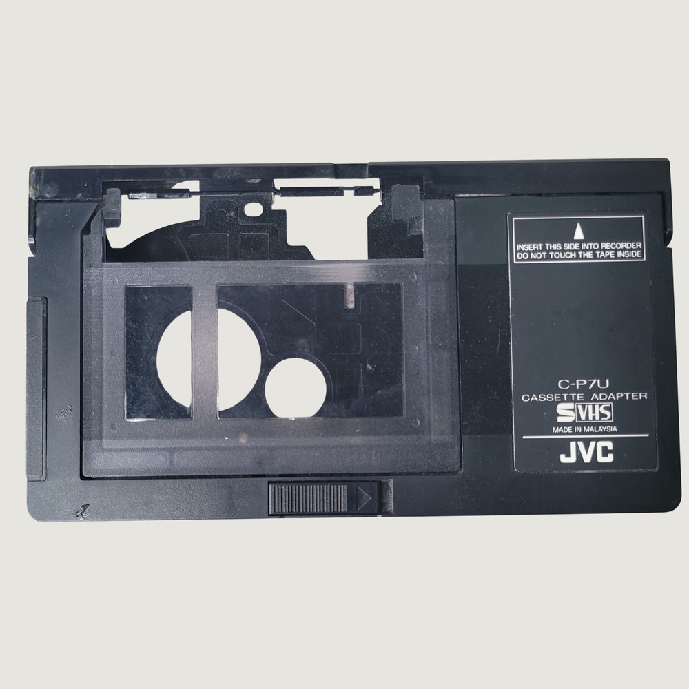 JVC C-P7U VHS-C to VHS Cassette Adapter S-VHS Motorized Playback Black